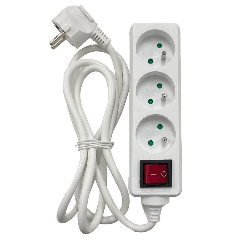 Multiprise Gape 3 Sorties 2P+T avec Interrupteur Blanc en Tunisie Multiprise Gape 3 Sorties 2P+T avec Interrupteur Blanc en Tunisie