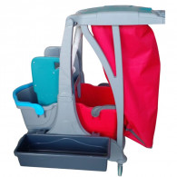 Chariot de nettoyage HTK 718 Gris et Rouge  En Tunisie