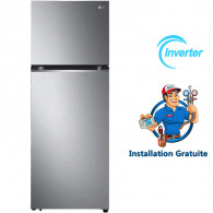 Réfrigérateur LG GL-B452PFWQ 461 Litres Nofrost Inverter Inox en Tunisie