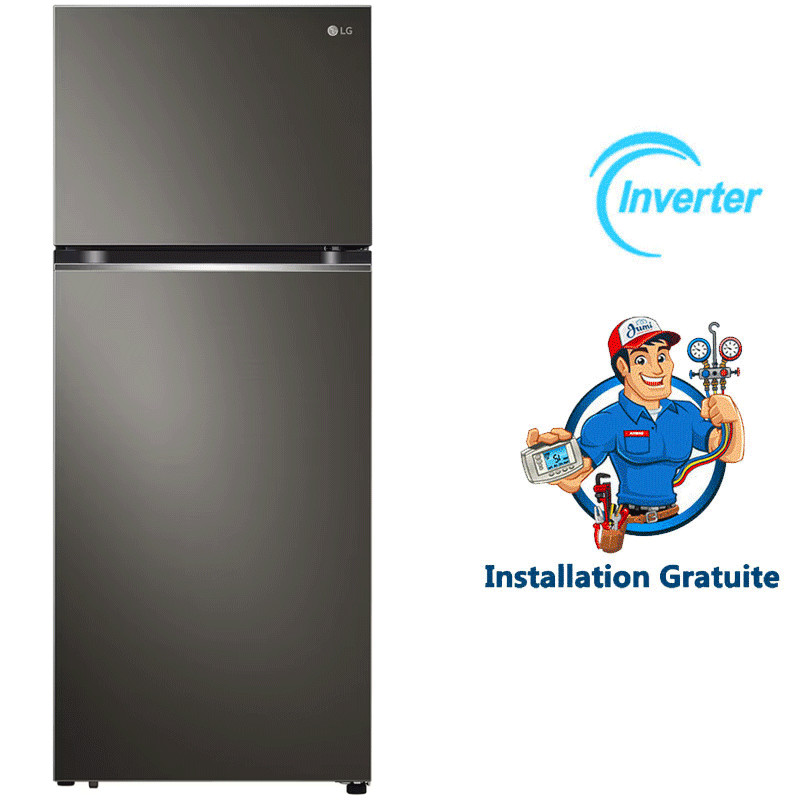 Réfrigérateur LG GN-B332PXGB 360 Litres Nofrost Smart Inverter Noir en Tunisie