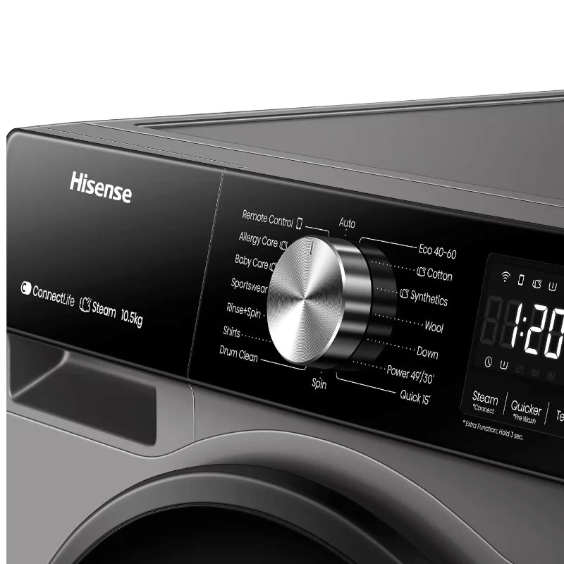 Machine à Laver Hisense WF3S1043BT Smart Inverter 10.5Kg Inox en Tunisie
