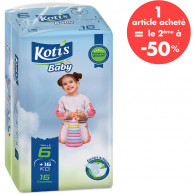 Couches Bébé Kotis Premium T6 16 Pièces Xlarge Eco en Tunisie