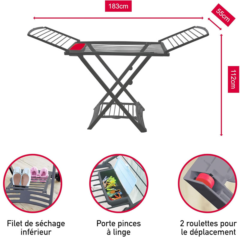 Sèche Linge Sotufab Plast Costo 183Cm Gris En Tunisie