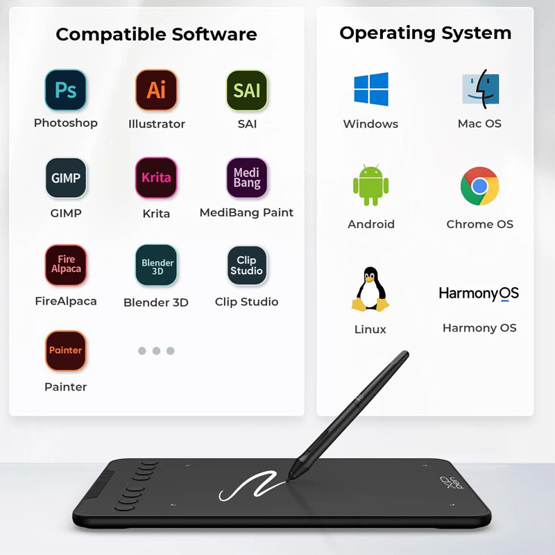 Tablette Graphique XP-Pen DECO-MINI7-V2 7'' Noir En Tunisie