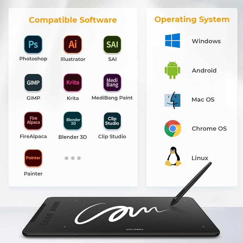 Tablette Graphique XP-Pen DECO01-V3  10'' Noir En Tunisie