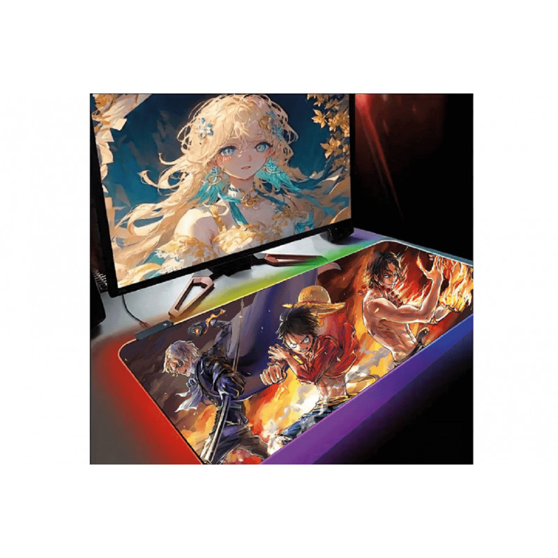 Tapis Souris Gaming XL Luffy RGB en Tunisie