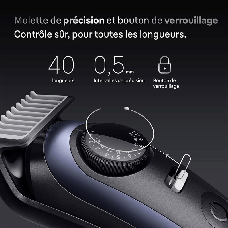 Tondeuse à Barbe 7en1 Braun Série 7 BT7520 Bleu en Tunisie