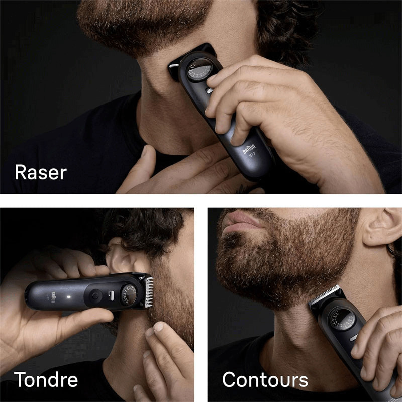 Tondeuse à Barbe 7en1 Braun Série 7 BT7520 Bleu en Tunisie