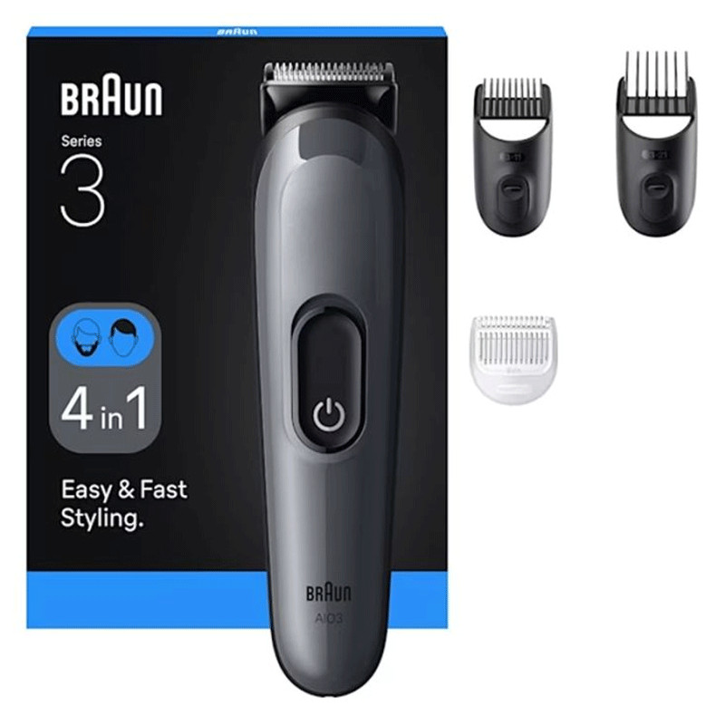 Tondeuse Multifonction 4EN1 Braun AIO3500 Gris en Tunisie