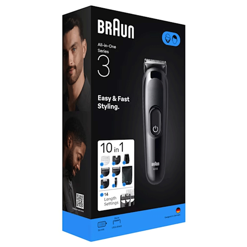 Tondeuse Multifonction 10EN1 Braun AIO3560 Noir en Tunisie