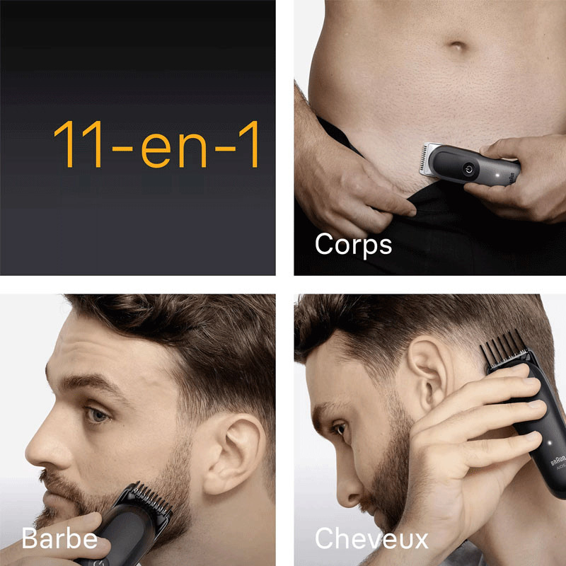 Tondeuse Multifonction 11EN1 Braun AIO5560 Gris en Tunisie