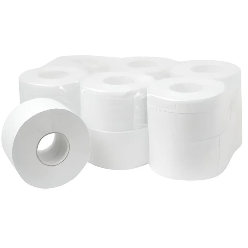 12 Rouleaux Papier Hygiénique Jumbo 70mm Blanc en Tunisie