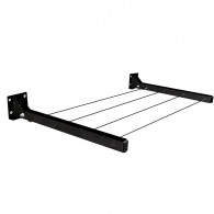 Sèche Linge Mural et Pliable 60 Cm Noir