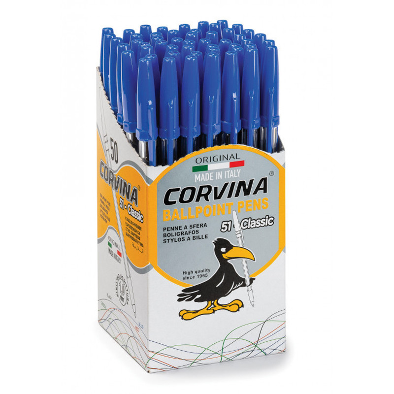 Pack de 50 Stylos à Bille Carioca Corvina 0.7mm Bleu En Tunsiie Pack de 50 Stylos à Bille Carioca Corvina 0.7mm Bleu En Tunsiie