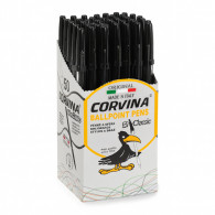 Pack de 50 Stylos à Bille Carioca Corvina 0.7mm Noir En Tunisie