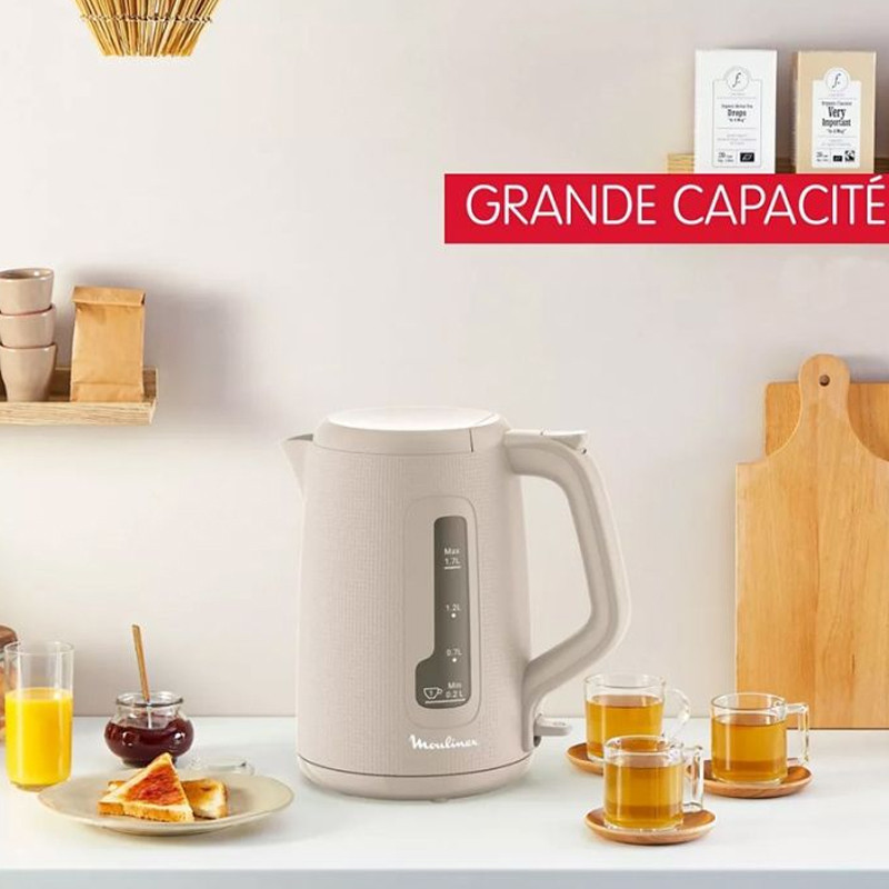 Bouilloire Moulinex Morning BY2M0B10 2400W 1.7 Litres Gris n Tunisie