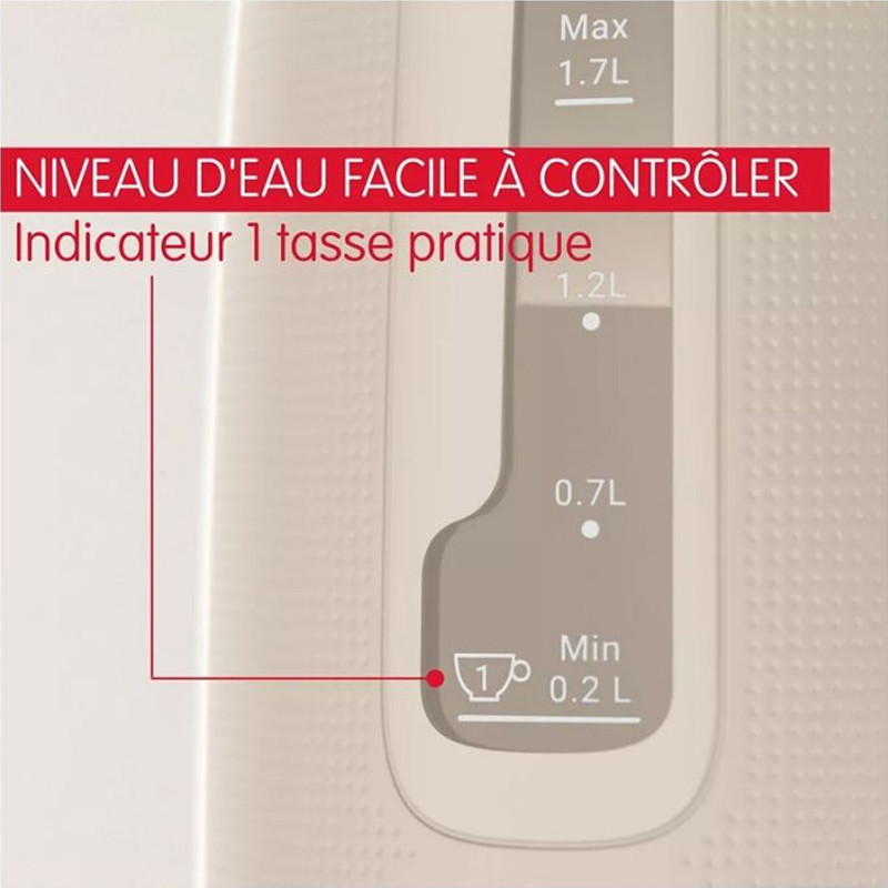 Bouilloire Moulinex Morning BY2M0B10 2400W 1.7 Litres Gris n Tunisie