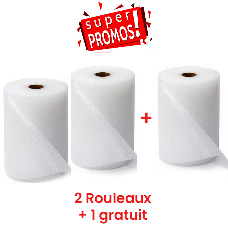 Pack de 2 + 1 Rouleau De Papier Bulle 1x100 M en Tunisie