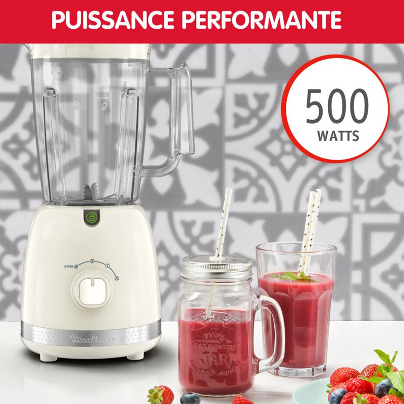 Blender Moulinex Soleil 500W 1.75 L Blanc en Tunisie