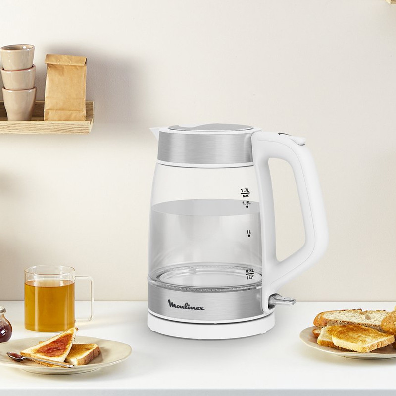 Bouilloire Moulinex Sans Fil BY6R5130 2200W 1.7 Litres Blanc En Tunisie