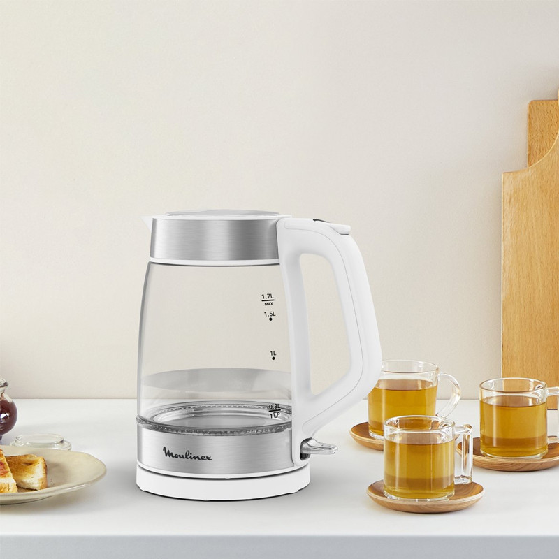 Bouilloire Moulinex Sans Fil BY6R5130 2200W 1.7 Litres Blanc En Tunisie