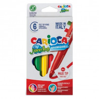 Pack De 6 Feutres Carioca Jumbo Super Lavable Multicolore En Tunisie