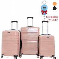 Set De 3 Valises Antichoc Rose en Tunisie