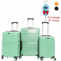 Set De Trois Valises Titou Incassable Vert D'Eau