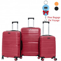 Set De 3 Valises Incassable Rouge