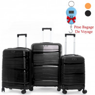 Set De Trois Valises Titou Avec Afficheur Noir Tunisie