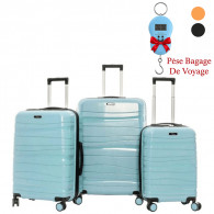 Set De Trois Valises Titou Avec Afficheur Turquoise en Tunisie