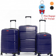 Set De Trois Valises Titou Avec Afficheur Bleu Marine en Tunisie