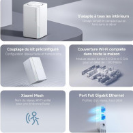 Routeur Xiaomi Mesh System AC1200 EU pack 2 Blanc En Tunisie