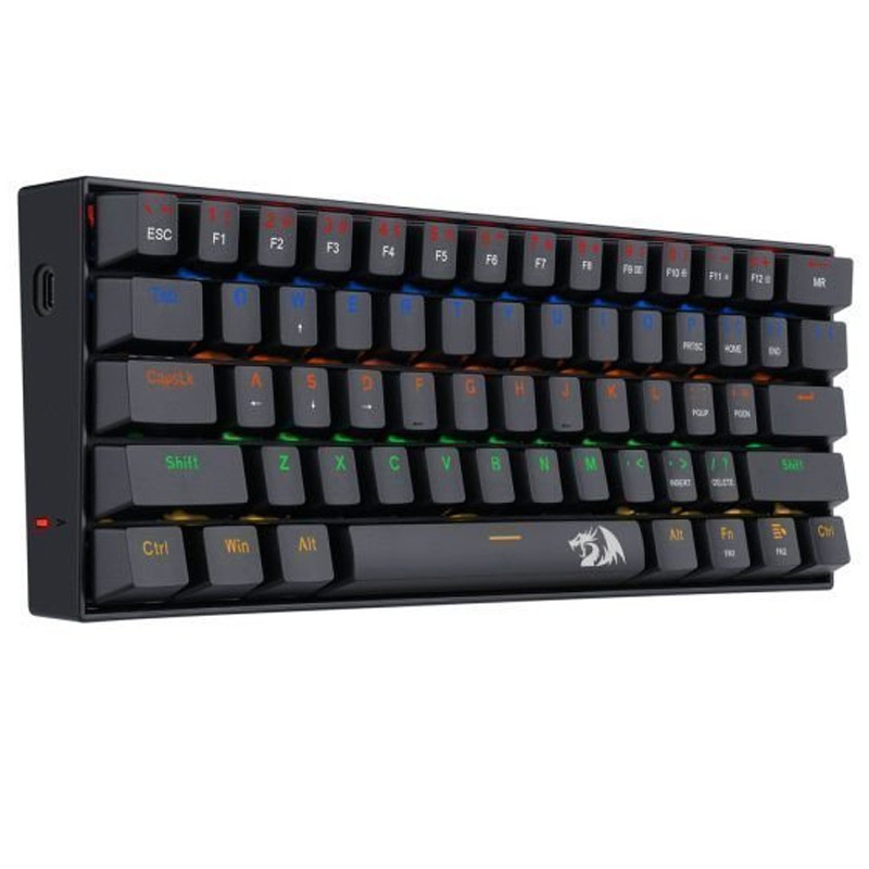Clavier Gaming Mécanique Redragon Lakshmi K606 RAINBOW LED RED Switch Noir En Tunisie