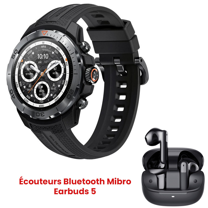 Montre Connectée Mibro GS Explorer Noir en Tunisie