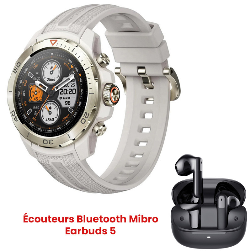 Montre Connectée Mibro GS Explorer Blanc en Tunisie