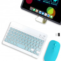 Pack Clavier Et Souris Sans Fil Bleu en Tunisie