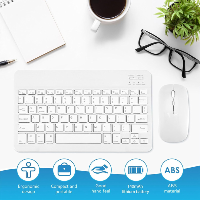 Pack Clavier Et Souris Sans Fil Blanc en Tunisie