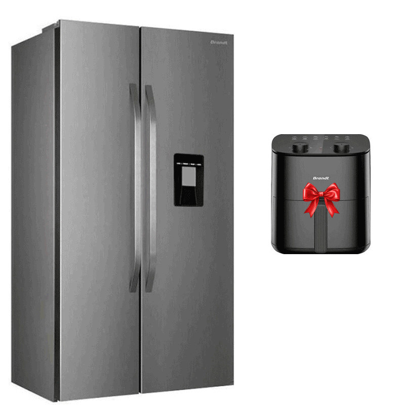 Réfrigérateur Brandt 620 L NoFrost Inox BFA701YDX