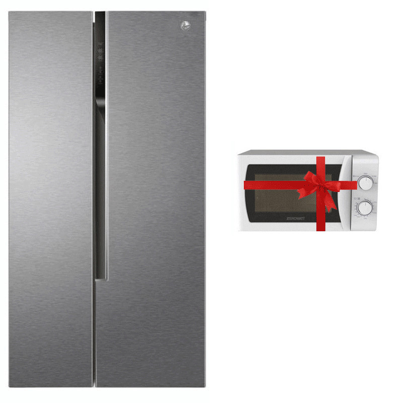 Réfrigérateur de la marque  Hoover HHSF918F1XK, système de refroidissement  NoFrost et de capacité 528 Lites en couleur Silver