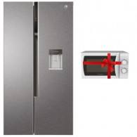 Réfrigérateur de la maeque Hoover HHSWD918F1XK NoFrost, capacité 505 Lites et de couleur Silver