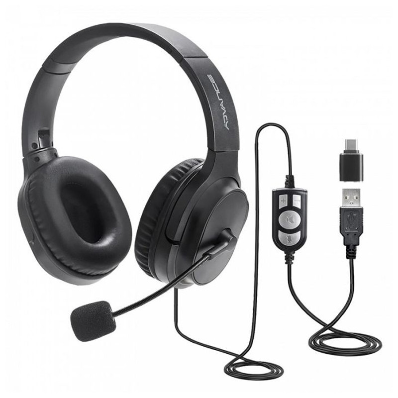 Micro Casque Filaire Advance Smartphonics 550 stéréo 2en1 Noir En Tunisie