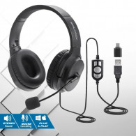 Micro Casque Filaire Advance Smartphonics 550 stéréo 2en1 Noir En Tunisie