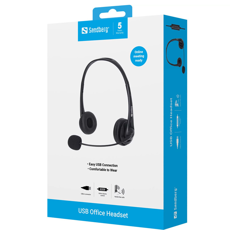 Micro Casque Filaire Sandberg USB Noir En Tunisie