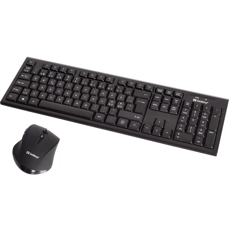 Pack Clavier et Souris Sans Fil Sandberg Noir En Tunisie