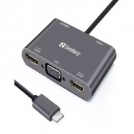 Station d'Accueil Sandberg 136-35 Dock USB-C Gris en Tunisie