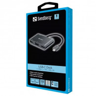 Station d'Accueil Sandberg 136-35 Dock USB-C Gris en Tunisie