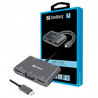 Station d'Accueil Sandberg 136-35 Dock USB-C Gris en Tunisie Station d'Accueil Sandberg 136-35 Dock USB-C Gris en Tunisie