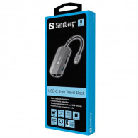 Station d'Accueil Sandberg 136-33 Dock USB-C 6En1 Gris en Tunisie