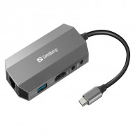 Station d'Accueil Sandberg 136-33 Dock USB-C 6En1 Gris en Tunisie